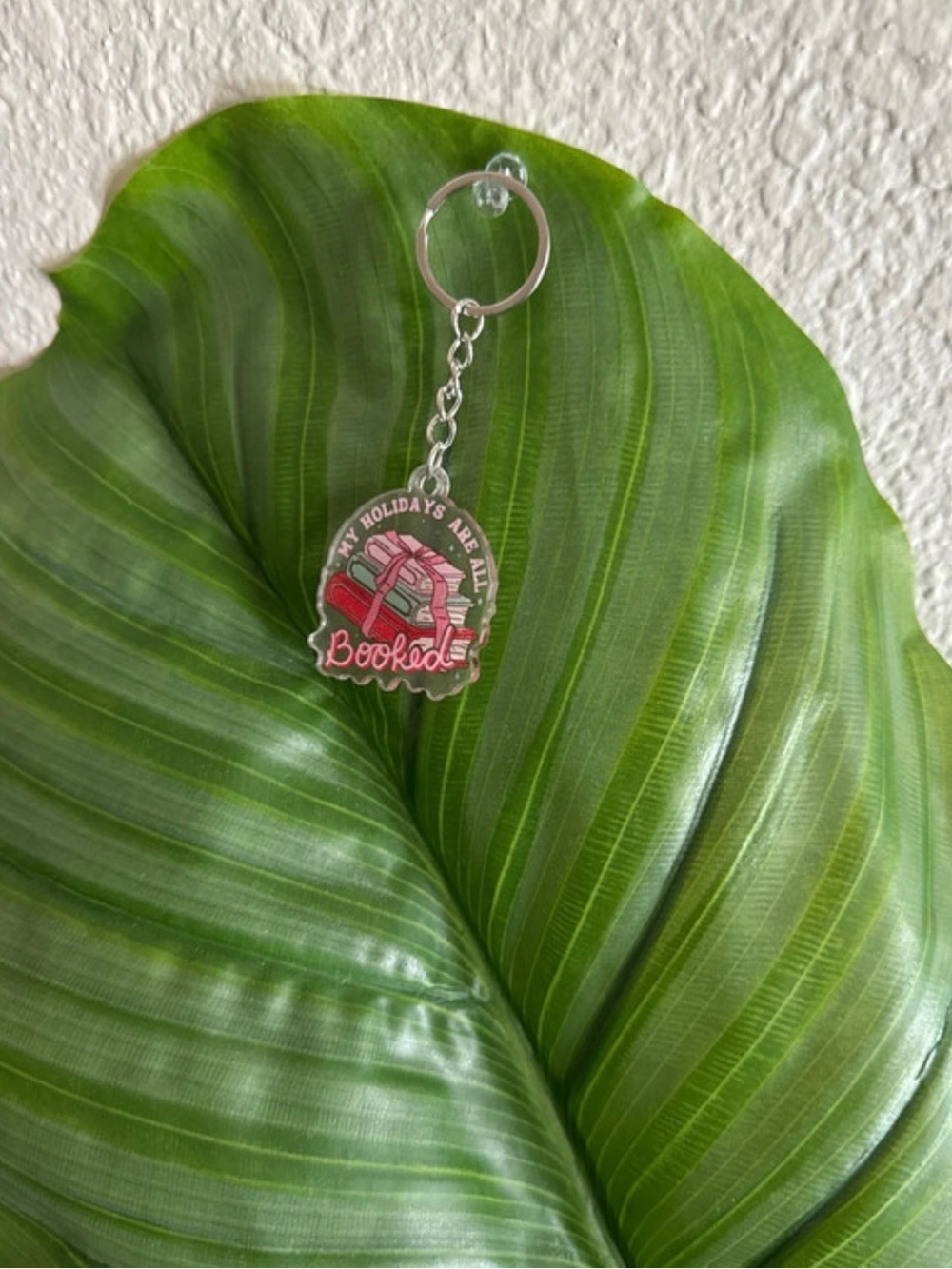 Booked Keychain with Books Design